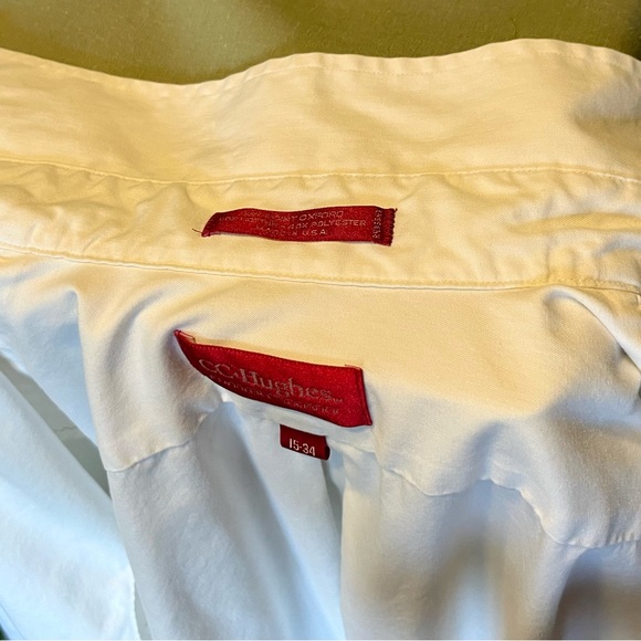 15-34 CC Hughes white pin point Oxford button down Shirt - Picture 6 of 10